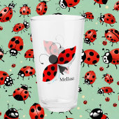 Verre mignonne dame cocasse ajouter nom Glass
