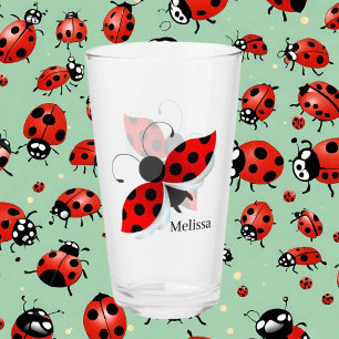 Verre mignonne dame cocasse ajouter nom Glass