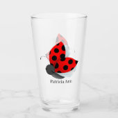 Verre mignonne dame de coccinelle ajouter nom (Devant)