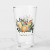 Verre mignonne dame d'écureuil fou (Devant)