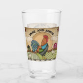 Verre mignonne hauteur shine Campagne ferme (Dos)