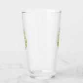Verre Mignonne ligne art tropical isolé feuillage vert (Gauche)