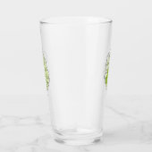 Verre Mignonne ligne art tropical isolé feuillage vert (Droite)