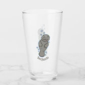 Verre Mignonne manatée bébé avec bulles illustration (Devant)
