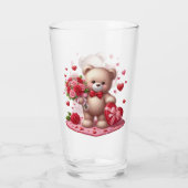 Verre Mignonne Valentine's Day Teddy Bear (Dos)