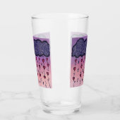 Verre Mignons nuages et coeurs art (Gauche)