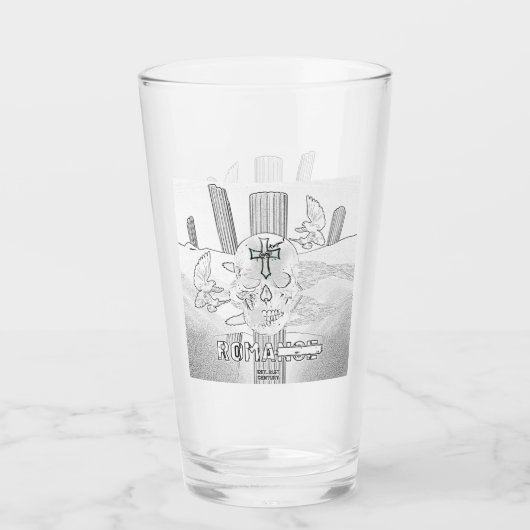 Verre Mikitiez Dreamer crâne tatto arc-en-ciel rocher ro (Devant)