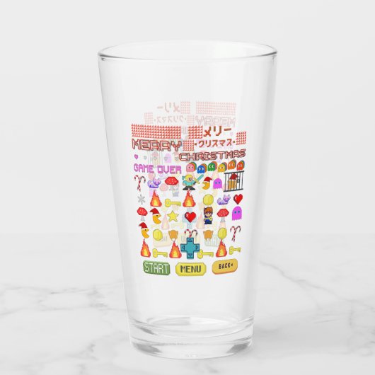 Verre Mikitiez fête Noël jeu vidéo cutepenguin (Dos)