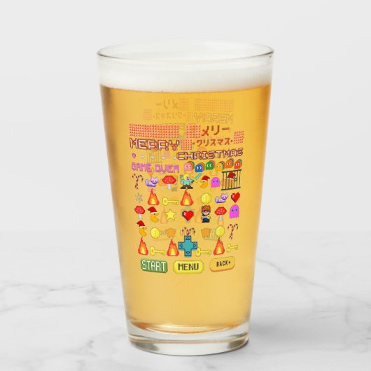 Verre Mikitiez fête Noël jeu vidéo cutepenguin (Devant (rempli))