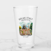 Verre Milan Italy Design – Lombardia Skyline  (Devant)