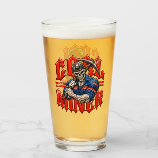 Verre MINEUR DE CHARBON Faucheur (Dos (rempli))