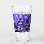 Verre Miniature Bleu Irises Printemps Floral (Dos)