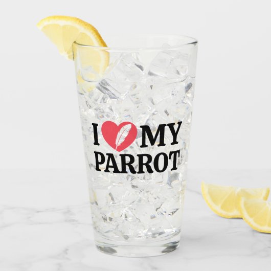 Verre Minimal Personalized Parrot Lover Quote Typography (Devant glace)