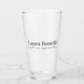 Verre Minimalist Professional Modern Plain Name Title (Devant)