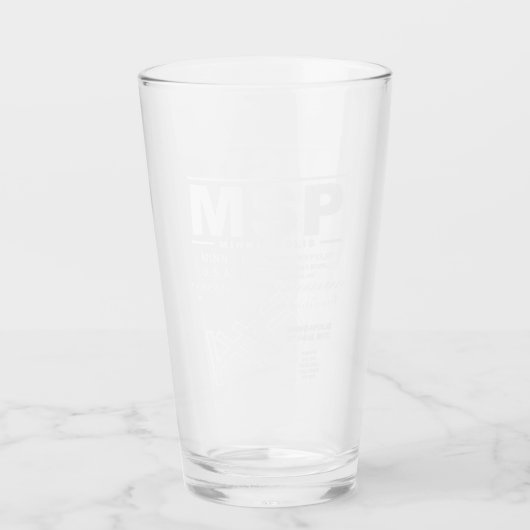 Verre Minneapolis St Paul International Airport MSP (Devant)