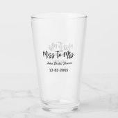 Verre Miss à Mme douche nuptiale style simple ajouter no (Dos)
