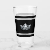 Verre Miss America Silver Crown & Custom Name Glass (Dos)