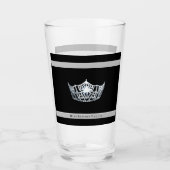 Verre Miss America Silver Crown & Custom Name Glass (Devant)