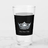 Verre Miss America Silver Crown & Custom Name Glass (Dos)