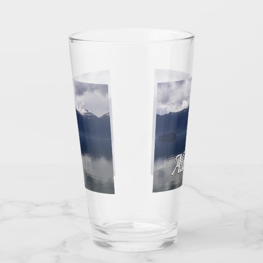 Verre Misty Alaskan Sea dans les tons bleu (Droite)