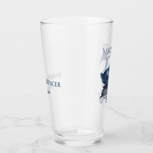 Verre Misty Reflection | Blue Swan Briding Party Keepsak (Droite)