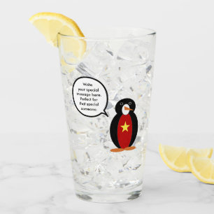 Verre Mlle Pingouin parlant vietnamien personnalisé