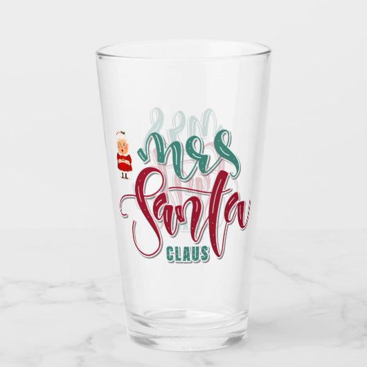 Verre Mme Santa Claus (Devant)