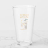Verre Mode Créatif Activé : Peintre Chien Bichon Artiste (Dos)