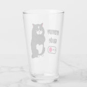 Verre Mode grumeux sur drôle de gros chat (Dos)