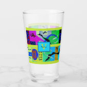 Verre Mode Jaune Inspiration Abstraite De Matisse (Dos)