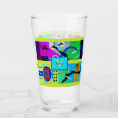 Verre Mode Jaune Inspiration Abstraite De Matisse (Devant)