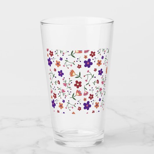 Verre Modèle floral à main (Devant)