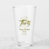 Verre modèle or 30e anniversaire ajouter nom date année (Dos)