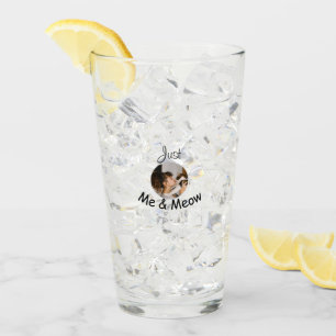 Verre Modèle photo personnalisé "Just Me and Meow" -