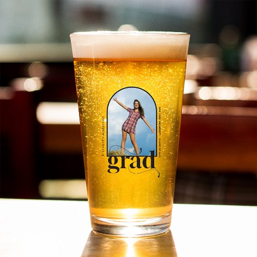 Verre  Modern Graduation Arch Photo Black Typography 