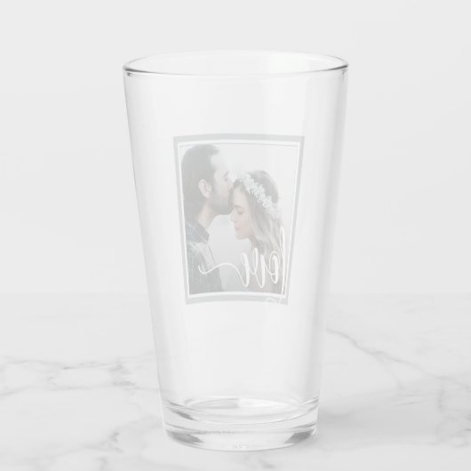Verre Modern Grey Love Script Photo (Dos)