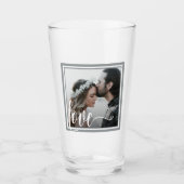Verre Modern Grey Love Script Photo (Devant)