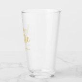 Verre Modern Script Gold Wedding Enregistrer la date (Gauche)