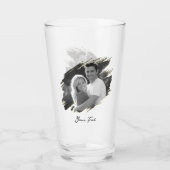 Verre Modern Stylish Unique Black and White Photo Beer (Dos)