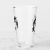 Verre Modern Stylish Unique Black and White Photo Beer (Gauche)