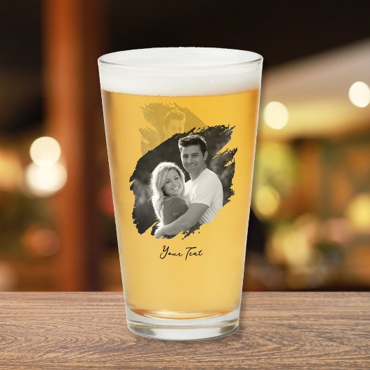 Verre Modern Stylish Unique Black and White Photo Beer
