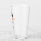 Verre moderne Cute Custom Snowman visage (Gauche)