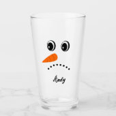 Verre moderne Cute Custom Snowman visage (Devant)