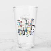 Verre moderne du milieu du siècle et ressorts Palm (Dos)