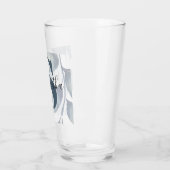 Verre Moderne feuille bleu Monogramme (Gauche)