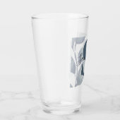 Verre Moderne feuille bleu Monogramme (Droite)