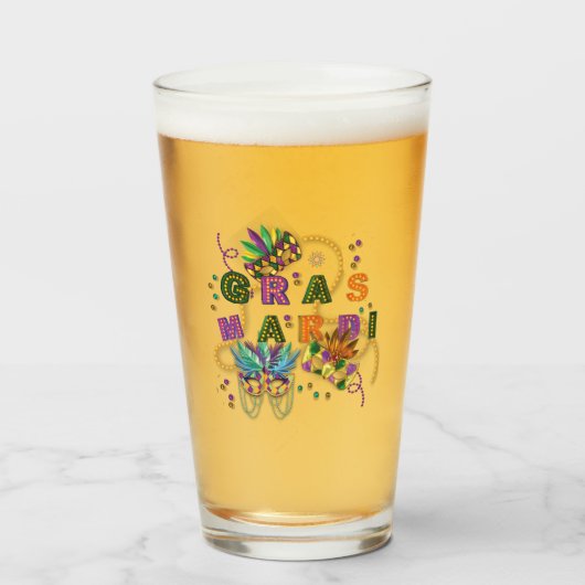 Verre Moderne Mardi Gras (Devant (rempli))
