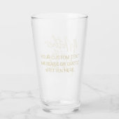 Verre Moderne Mère de la Mariée Typographie Script Or (Dos)