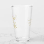 Verre Moderne Mère de la Mariée Typographie Script Or (Gauche)
