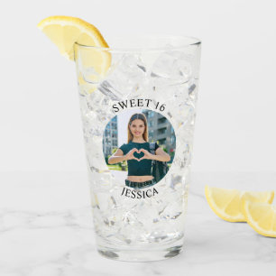 Verre Moderne minimaliste Sweet 16 Birthday Circle Photo